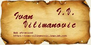 Ivan Vilimanović vizit kartica